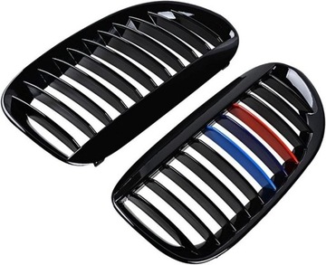 GRILL KRATKI NERKI BMW E63 E64 BLACK GLOSS + M