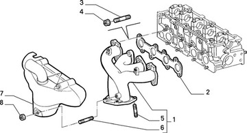 FIAT 1.4 SPI КРИШКА ВИХЛОПНОГО КОЛЕКТОРА 46436566