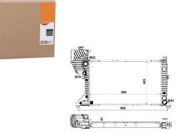 РАДІАТОР ДВИГУНА NRF 9015003500 9015003900 901500