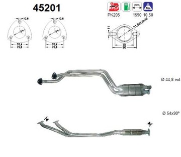 Бензиновий каталізатор BMW 520i 2.0 1990-1996