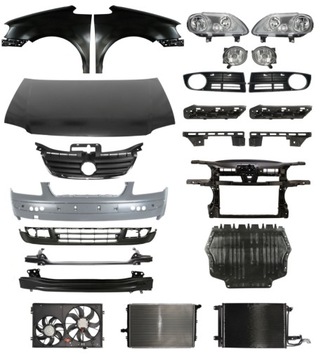 Volkswagen Touran 03-06 Бампер Ремінь Капот Крило