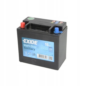 Akumulator EXIDE AUXILIARY 15Ah 200A L+