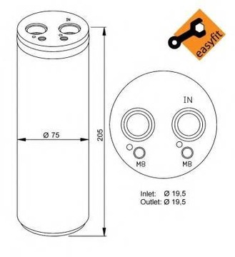 Осушувач кондиціонера Audi A4 Skoda VW NRF 33204