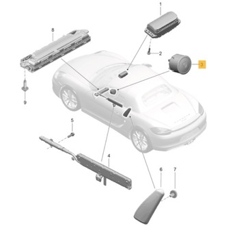 Airbag kierowcy Porsche Boxster 718