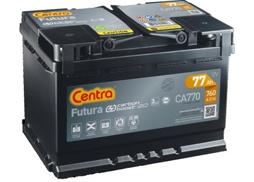 ПЕРЕЗАРЯЖАЕМЫЕ CA770 ЦЕНТРЫ FUTURA 77AH 760A