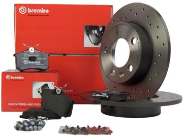 BREMBO XTRA ДИСКИ + КОЛОДКИ ЗЗАДУ SEAT LEON І 230 ММ