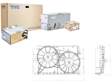 TYC WENTYLATOR CHŁODNICY (Z OBUDOWĄ) TOYOTA PREVIA