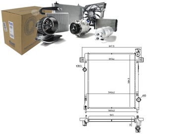 CHŁODNICA SILNIKA JEEP CHEROKEE 3.7 01.08- NISSENS