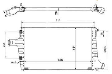 Интеркулер VW A6 2,5 TDI 97-NRF