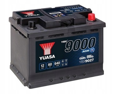 YUASA AGM 9000 60Ah 640A YBX9027 ADAPTACJA