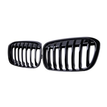 NERKI GRILL bmw X1 F48 2015+ POŁYSK CZARNE 1 ŻEBRO