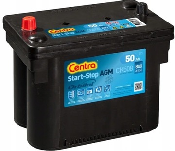 AKUMULATOR CENTRA CK508 AGM 50AH/800A 12V P+