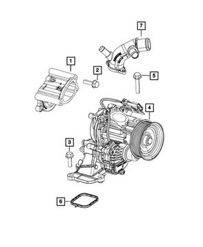 Водяний насос труби штуцер WRANGLER JL 4XE 2.0 T PHEV