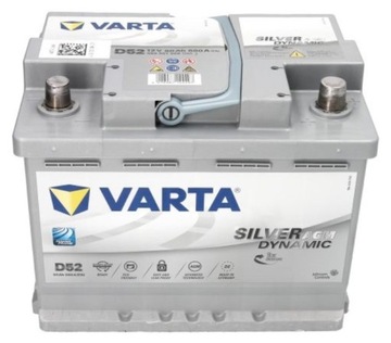 Батарея VARTA SILVER D52 60ah 680A AGM START-ST