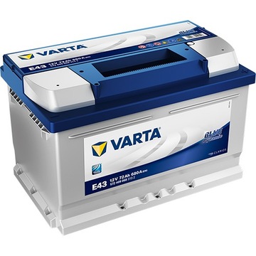 Батарея 72ah 680a P + Varta Blue E43