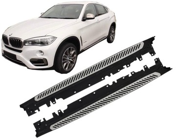 STOPNIE PROGOWE PROGI BMW X6 F16 (15-19) ALUMINIUM