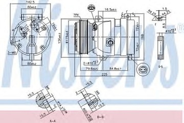 Kompresor Nissens 89587 RENAU LAGUNA