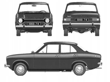 FORD ESCORT MK1 ЗАДНІЙ ЗАДНІЙ РЕМІНЬ В ЗБОРІ 68-75