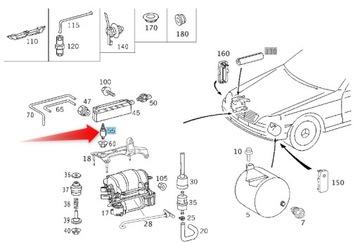 Резиновый бампер AIRMATIC MERCEDES W220