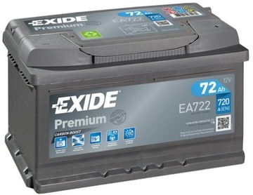 Аккумулятор Exide Premium 72ah 720A (справа +) - EA7