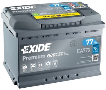 AKUMULATOR EXIDE PREMIUM P+ 77AH/760A