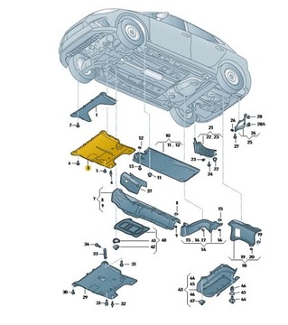 НИЖНЯЯ КРЫШКА ДВИГАТЕЛЯ SKODA SCALA KAMIQ БЕНЗИН