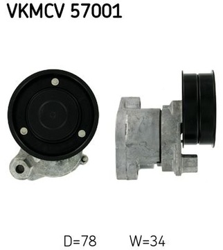 SKF VKMCV 57001 Rolka napinacza, pasek klinowy