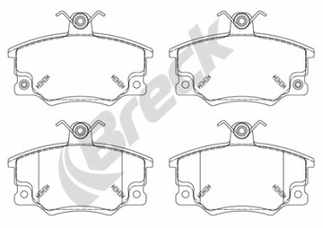 ГАЛЬМІВНІ КОЛОДКИ ПЕРЕДНІ BRECK FIAT PUNTO 1.4 GT