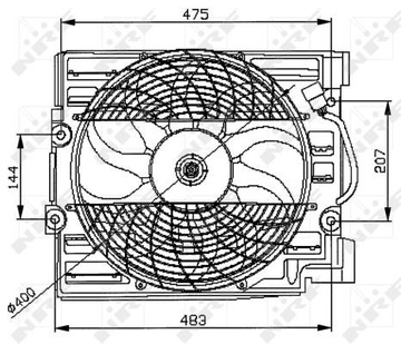 NRF вентилятор охолодження двигуна 47029 NRF