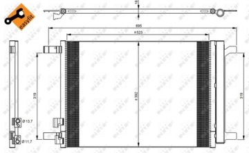 РАДІАТОР КОНДИЦІОНЕРА NRF 35968