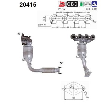 Katalizator benzyna FORD KA 1.3i 2002-2004