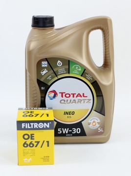 FILTR OLEJU+OLEJ TOTAL 5W30 5L CITROEN C3 II C5 II