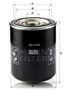 Filtr hydrauliczny MANN-FILTER WD 1374/6