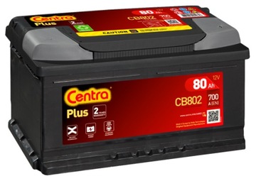 Akumulator Centra Plus 12V 80Ah 700A CB802