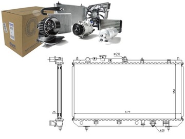 РАДІАТОР ДВИГУНА NISSENS RF2L15200C RF1S15200A RF