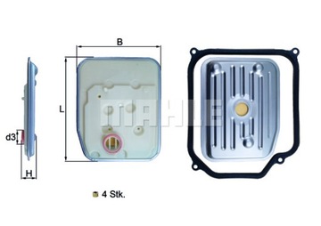 Filtry do skrzyni automatycznej MAHLE HX 147KIT1