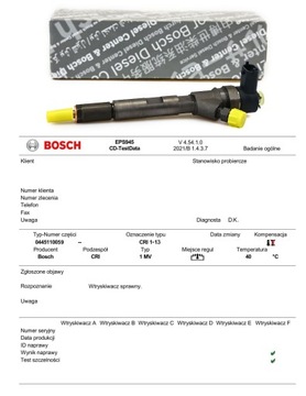 Впорскування Bosch 0445110059 Chrysler, Jeep