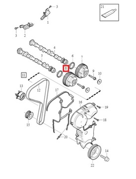 KOŁO ZMIENNYCH FAZ ROZRZĄDU VOLVO V70 III 11-15 r