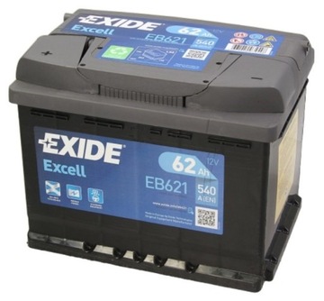 Батарея EXIDE EXCELL 62AH 540A EB621 лодка
