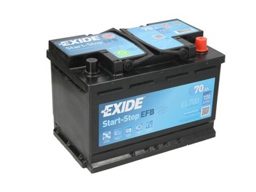 АКУМУЛЯТОР EXIDE EFB 70AH 720A EL700 P + START STOP