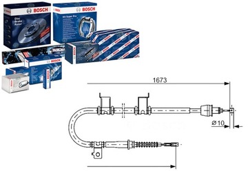 ТРОС РУЧНОГО ГАЛЬМА BOSCH 597601H400 2437273204