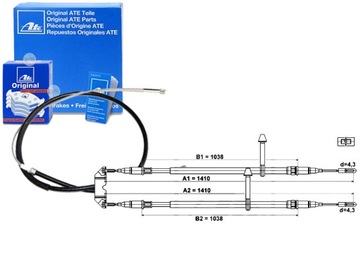ТРОС РУЧНОГО ТОРМОЗА ATE 5059829 1987477245 1085