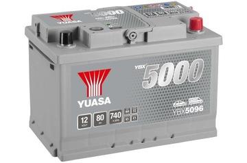 Akumulator YUASA 12V 80Ah/740A YBX5000 Silver High