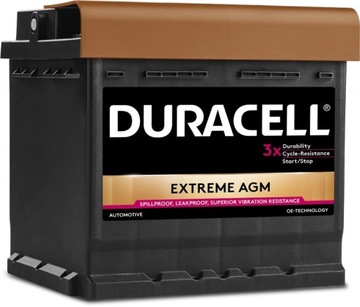 Akumulator Duracell EXTREME DE50 AGM 12V 50Ah 540A