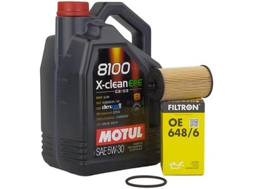 MOTUL 8100 X-CLEAN EFE 5W30 5L+FILTR OLEJU OE648/6