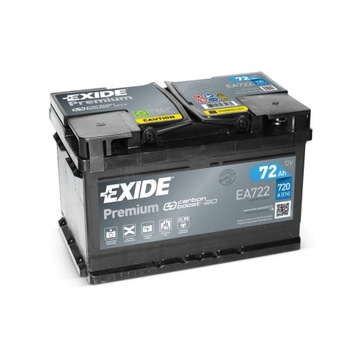 Аккумулятор Exide Premium 12V 72ah 720A P+ EA722