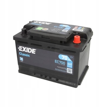 Акумулятор EXIDE CLASSIC 70AH 640A p+