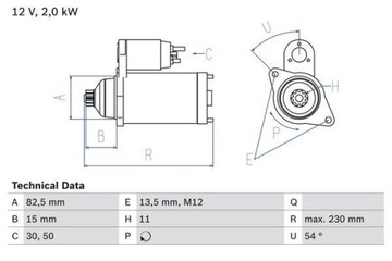 BOSCH 0 986 015 331 стартер