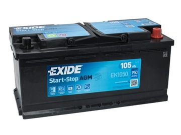 Akumulator Exide AGM 12V 105Ah 950A P+ EK1050