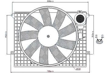 Вентилятор радіатора (з корпусом) MERCEDES S (C215)